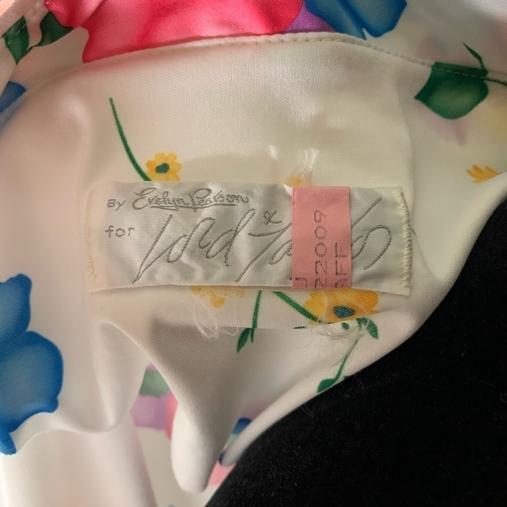 Vintage 1960s pink floral dress Evelyn Pearson white Hawaiian flower hipster    - Picture 6 of 7